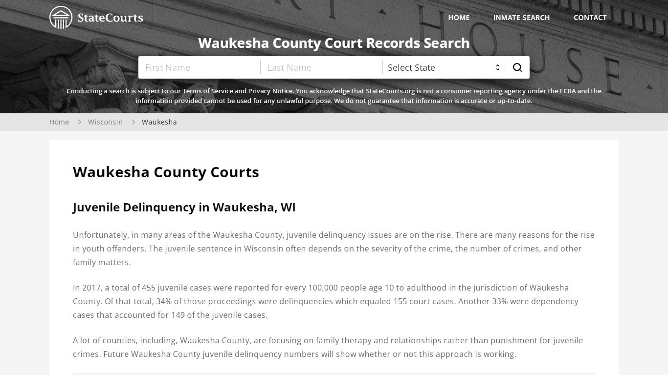 Waukesha County, WI Courts - Records & Cases - StateCourts